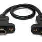 SYSTEM-S HDMI cable 30 cm 1.4 female to female screw in black