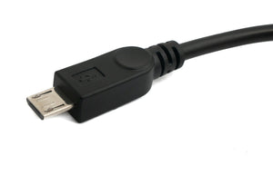 SYSTEM-S USB 2.0 cable 100 cm type B plug to micro B plug adapter in black