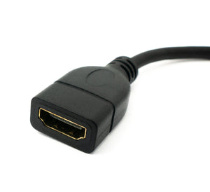 Cavo HDMI 1.4 da 20 cm femmina a micro maschio adattatore angolare in nero