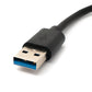 SYSTEM-S NVME Adapter M-key M.2 NGFF Buchse zu USB 3.0 Typ A SSD Kabel in Grau