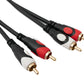 Cable SYSTEM-S Cinch 2 RCA de 1,8 m macho a adaptador AV estéreo macho en negro