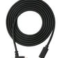SYSTEM-S USB 3.1 Gen 2 100W Kabel 1,8 m Typ C Stecker zu Buchse Schraube Winkel in Schwarz