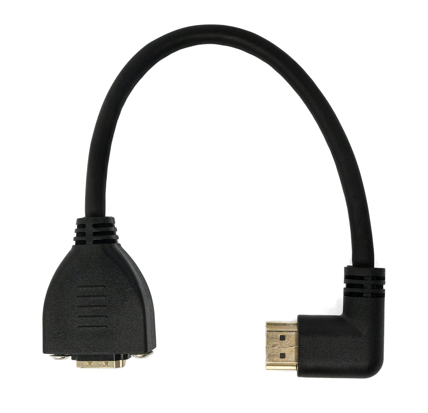 Cavo HDMI 1.4 da 25 cm tipo A adattatore maschio-maschio con angolo di vite in nero