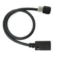 SYSTEM-S USB 3.1 Kabel 30 cm Typ C Stecker zu 2.0 Mini B Buchse 180° Winkel in Schwarz