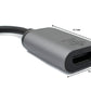 SYSTEM-S HDMI cable 15 cm 4K standard socket to USB 3.1 type C plug adapter in grey