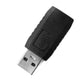 Adaptador USB 3.0 SYSTEM-S tipo A cable macho a hembra en color negro