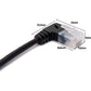 SYSTEM-S LAN cable 25 cm RJ45 8P8C STP Cat6 plug to plug angled black