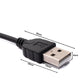 SYSTEM-S USB 2.0 Kabel 200 cm Typ A Stecker zu Micro B Stecker Spirale Winkel in Schwarz