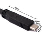 SYSTEM-S USB 3.1 One Way Kabel 8 m Typ C Stecker zu Stecker Repeater in Schwarz