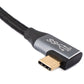 Cable SYSTEM-S USB 3.1 Gen 2 100W 50 cm Tipo C Adaptador Trenzado Ángulo Macho a Macho Negro