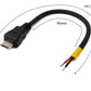 SYSTEM-S USB 2.0 Kabel 10 cm Micro B Stecker zu 2x offene Kabelenden für Raspberry Pi