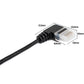 SYSTEM-S LAN Kabel 25 cm RJ45 8P8C STP Cat6 Stecker zu Stecker Winkel Schwarz