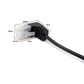 SYSTEM-S LAN Kabel 25 cm RJ45 8P8C STP Cat6 Stecker zu Stecker Winkel Schwarz