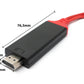 SYSTEM-S HDMI Y cable 180 cm 4K standard socket to USB 3.1 type C plug & 2.0 A plug