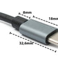 SYSTEM-S HDMI Kabel 200 cm 4K Standard Buchse zu USB 3.1 Typ C Stecker Adapter Schwarz