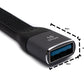 Cavo USB 3.1 da 13 cm tipo C maschio a adattatore piatto 3.0 tipo A femmina in nero