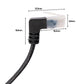 SYSTEM-S LAN Kabel 25 cm RJ45 8P8C STP Cat6 Stecker zu Stecker Winkel Schwarz