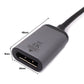 SYSTEM-S Display Port cable 20 cm DP female to USB 3.1 Type C male in grey