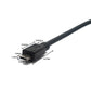 SYSTEM-S USB 2.0 Kabel 5 m Micro B Stecker zu Buchse Adapter Schraube in Schwarz
