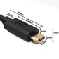SYSTEM-S USB 3.1 Kabel 30 cm Typ C Stecker zu Buchse Schraube Adapter in Schwarz