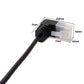 SYSTEM-S LAN Kabel 25 cm RJ45 8P8C STP Cat6 Stecker zu Stecker Winkel Schwarz