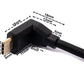 SYSTEM-S USB 3.1 Kabel 60 cm Typ C Stecker zu Buchse Schraube Winkel Adapter in Schwarz