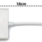 Hub USB 3.1 Tipo C Maschio a Femmina, 4K HDMI Femmina 3.0 Tipo A Femmina 10 cm Bianco