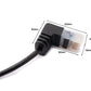 SYSTEM-S LAN Kabel 25 cm RJ45 8P8C STP Cat6 Stecker zu Stecker Winkel Schwarz
