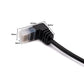 SYSTEM-S LAN cable 25 cm RJ45 8P8C STP Cat6 plug to plug angled black
