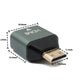 Adattatore HDMI da presa standard 4K a cavo mini plug in grigio