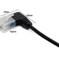 SYSTEM-S LAN Kabel 25 cm RJ45 8P8C STP Cat6 Stecker zu Stecker Winkel Schwarz