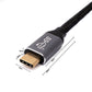 SYSTEM-S USB 3.1 Gen 2 Kabel 100W 50 cm Typ C Stecker zu Buchse Adapter in Schwarz