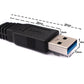Cable USB 3.1 SYSTEM-S 8 m tipo C macho a tipo A macho tornillo en negro