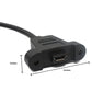 SYSTEM-S USB 2.0 Kabel 5 m Micro B Stecker zu Buchse Schraube in Schwarz