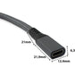 SYSTEM-S USB4 USB Kabel 80 cm Typ C Stecker zu Buchse 40 Gbit/s USB 4.0 geflochten in Grau