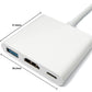 Hub USB 3.1 Tipo C Maschio a Femmina, 4K HDMI Femmina 3.0 Tipo A Femmina 10 cm Bianco