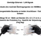 SYSTEM-S LAN Kabel 25 cm RJ45 8P8C STP Cat6 Stecker zu Stecker Winkel Schwarz