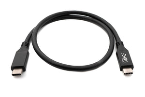 SYSTEM-S USB4 Kabel 50 cm Typ C Stecker zu Stecker 40 Gbit/s USB 4.0 in Schwarz