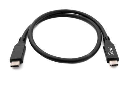 SYSTEM-S USB4 Kabel 50 cm Typ C Stecker zu Stecker 40 Gbit/s USB 4.0 Adapter in Schwarz