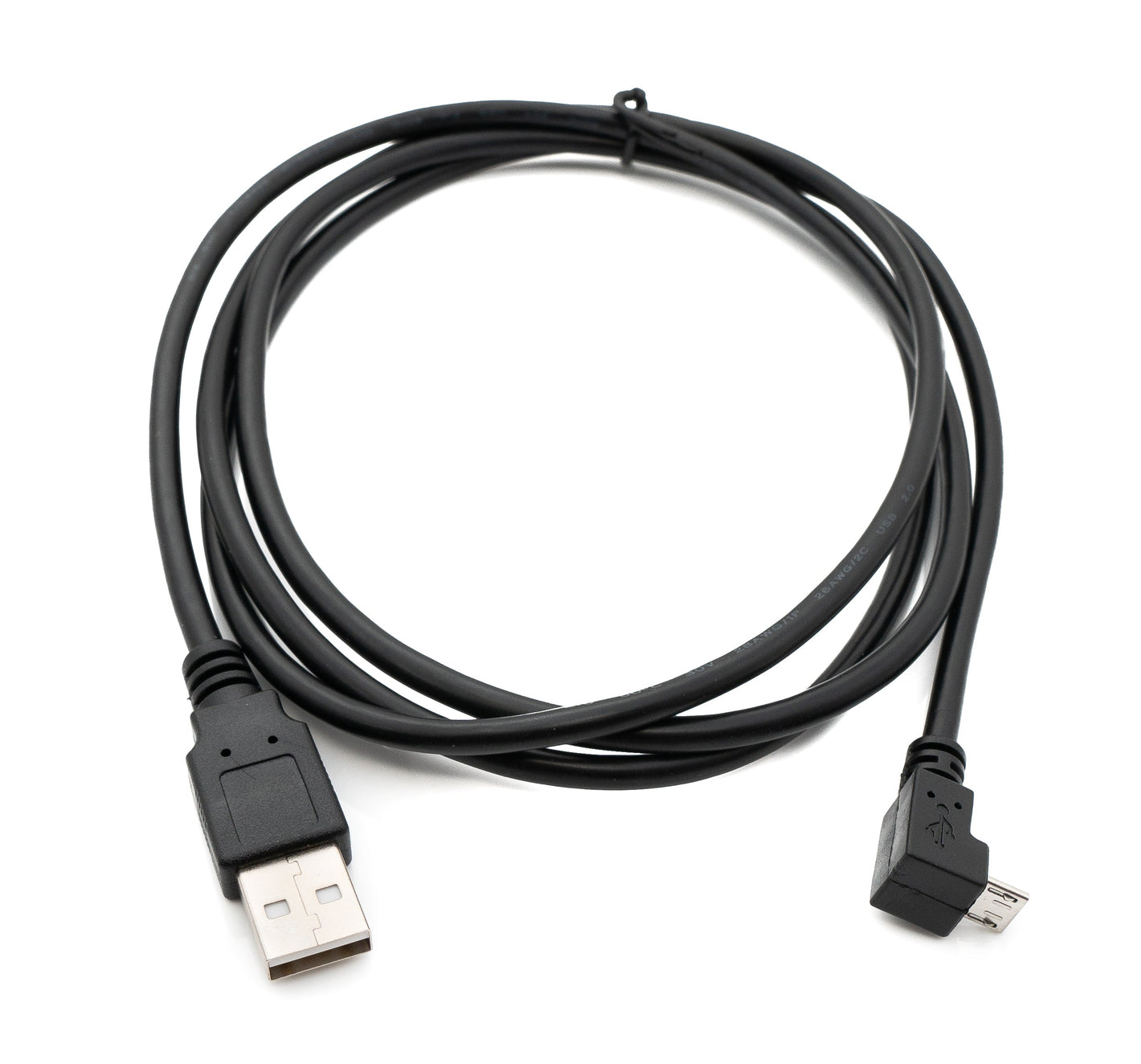 SYSTEM-S USB 2.0 Kabel 150 cm Typ A Stecker zu Micro B Stecker Adapter Winkel in Schwarz