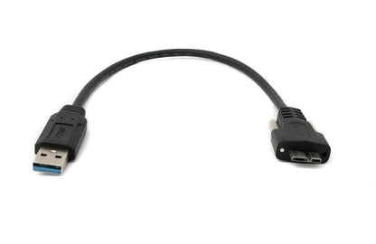 Cable SYSTEM-S USB 3.0 30 cm Adaptador de tornillo Micro B macho a Tipo A macho en color negro