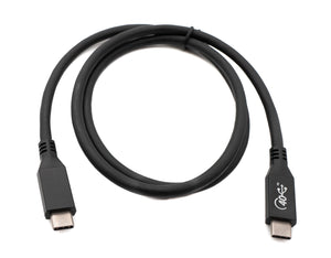 SYSTEM-S USB4 Kabel 80 cm Typ C Stecker zu Stecker 40 Gbit/s USB 4.0 Adapter in Schwarz