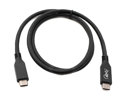 Câble SYSTEM-S USB4 80 cm Type C mâle vers mâle Adaptateur USB 4.0 40 Gbit/s en noir