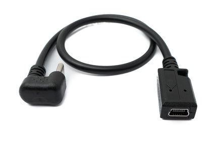 SYSTEM-S Cable USB 3.1 U Giro 180° 30 cm Tipo C Macho a 2.0 Mini Hembra Ángulo Negro