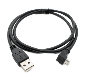 SYSTEM-S USB 2.0 Kabel 100 cm Typ A Stecker zu Micro B Stecker Adapter Winkel in Schwarz
