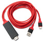 SYSTEM-S HDMI Y cable 180 cm 4K standard socket to USB 3.1 type C plug & 2.0 A plug