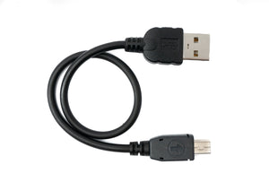 Câble SYSTEM-S USB 2.0 25 cm adaptateur mini B mâle vers type A mâle en noir