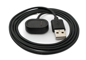 SYSTEM-S USB 2.0 Kabel 100 cm Ladekabel für Realme Band 2 Smartwatch in Schwarz