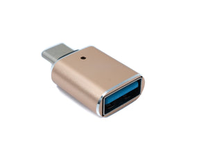 SYSTEM-S USB 3.1 Adapter Typ C Stecker zu 3.0 Buchse Kabel in Rosa Metallic