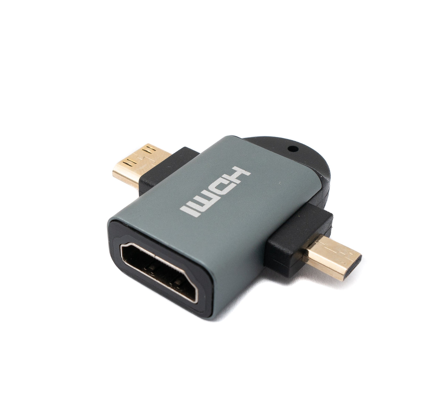 Adattatore HDMI Y Cavo standard 4K femmina a mini maschio e micro maschio in grigio